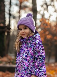 Softshell Digital Leopunkte - lila