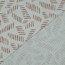 Musselin gestrichelte Formen - nilblau