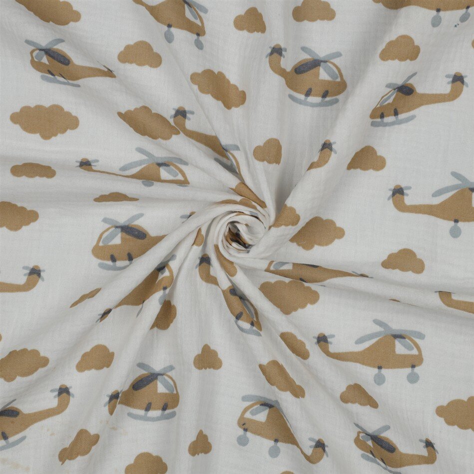 Musselin Hubschrauber - altweiß/senf