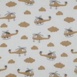 Musselin HELICOPTERS - altweiss