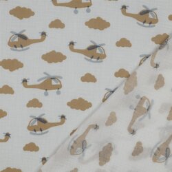 Musselin HELICOPTERS - altweiss