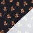 Baumwolljersey Organic Digital Teddy Bär - dunkelblau