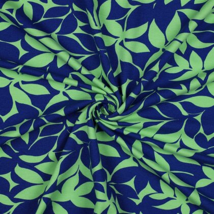 Ganzjahressweat Soft LEAVES - GREEN / dunkelblau