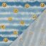 Musselin Digital Smileys - jeansblau