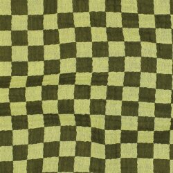 Musselin Doppelseitig Kariert - grün