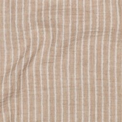 Musselin Gestreift - taupe