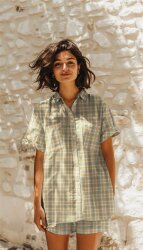 Musselin YARN DYED Karomuster - MULTICOLOUR