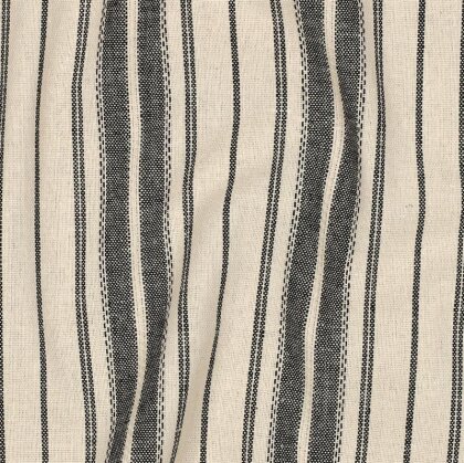 Leinen Viskose STRIPES - NATURAL / schwarz