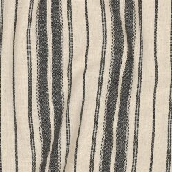 Leinen Viskose STRIPES - NATURAL / schwarz