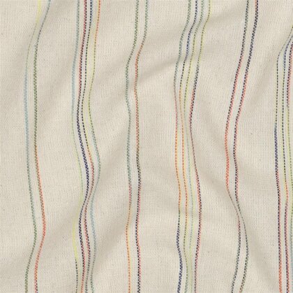 Leinen Viskose STRIPES - MULTICOLOUR