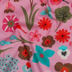 Feine Baumwollpopeline Digital MEADOW FLOWER NERIDA HANSEN - LIGHT PINK