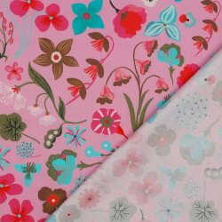 Feine Baumwollpopeline Digital MEADOW FLOWER NERIDA HANSEN - LIGHT PINK