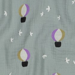 Musselin Heissluftballons - nilblau