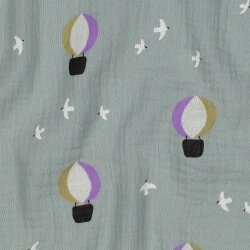 Musselin Heissluftballons - nilblau