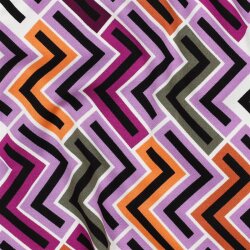 Viskose Jersey buntes Zick-Zack - helllila