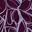 Viskose Jersey Blumenzeichnung  - aubergine