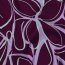 Viskose Jersey Blumenzeichnung  - aubergine