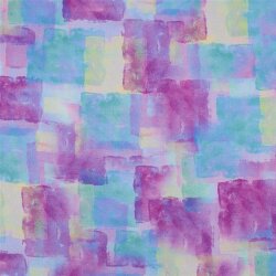Viskose Jersey Digital Aquarellpunkte - blau/lila