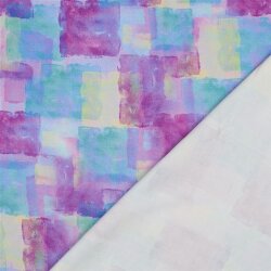 Viskose Jersey Digital Aquarellpunkte - blau/lila