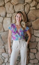 Viskose Jersey Digital Aquarellpunkte - blau/lila