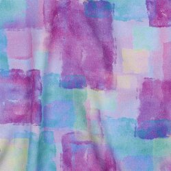 Viskose Jersey Digital SHAPES - BLUE / PURPLE