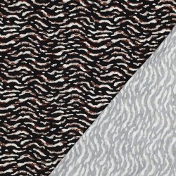 Viskose Baumwolljersey Digital Tiere SKIN - schwarz