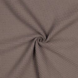 Waffelpiqué *Vera* 6mm - kaltbraun