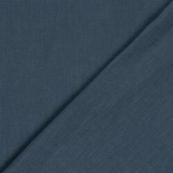 Leinen Stoff *Lara* vorgewaschen Uni - stahlblau