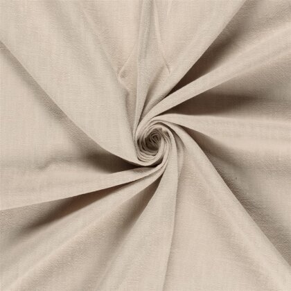Leinen Stoff *Lara* vorgewaschen Uni - hellbeige