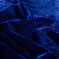 Stretch Samt *Marie* Uni - königsblau