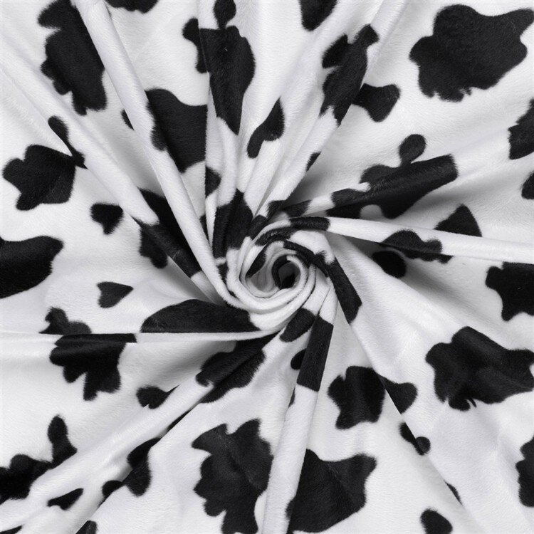 Tierfellimitat Kuh – schwarz