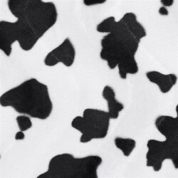 Tierfellimitat Kuh – schwarz