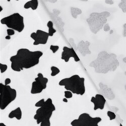 Tierfellimitat Kuh – schwarz