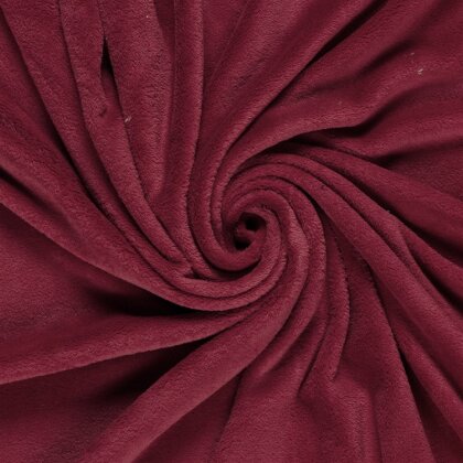 Wellnessfleece *Marie* Uni - dunkel kirschrot