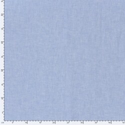 Leinen Chambray Uni Meliert - babyblau