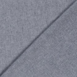 Leinen Chambray Uni Meliert - dunkelblau