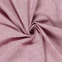 Leinen Chambray Uni Meliert - dunkelrot