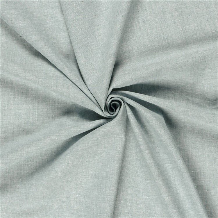 Leinen Chambray Uni Meliert - altmint