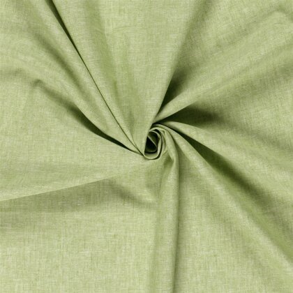 Leinen Chambray Uni Meliert - limette