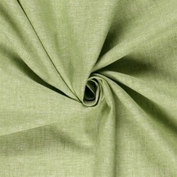Leinen Chambray Uni Meliert - limette