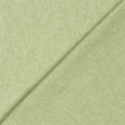 Leinen Chambray Uni Meliert - limette