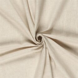 Leinen Chambray Uni Meliert - beige