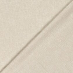 Leinen Chambray Uni Meliert - beige