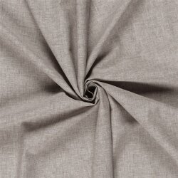 Leinen Chambray Uni Meliert - braun
