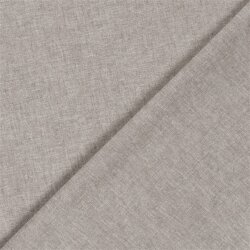 Leinen Chambray Uni Meliert - braun