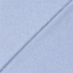 Leinen Chambray Mini Streifen Melange - babyblau