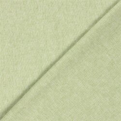 Leinen Chambray Mini Streifen Melange - kiwi