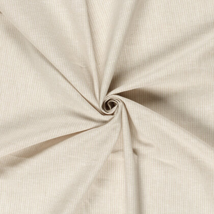 Leinen Chambray Mini Streifen Melange - hellbeige