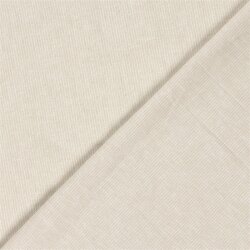 Leinen Chambray Mini Streifen Melange - hellbeige