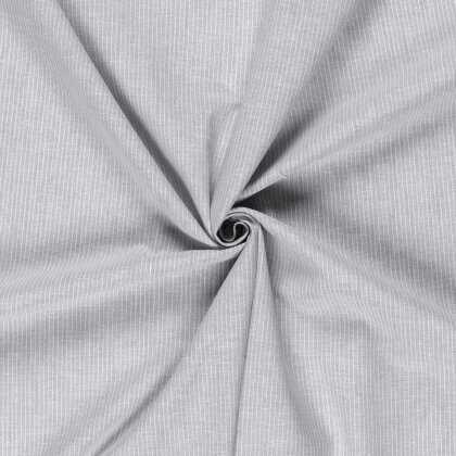 Leinen Chambray Mini Streifen Melange - hellgrau